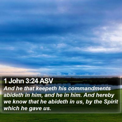 1 John 3:24 ASV Bible Verse Image