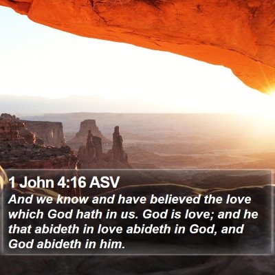 1 John 4:16 ASV Bible Verse Image