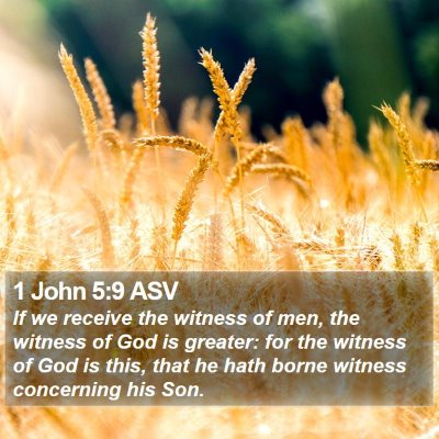 1 John 5:9 ASV Bible Verse Image