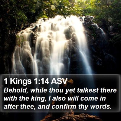 1 Kings 1:14 ASV Bible Verse Image
