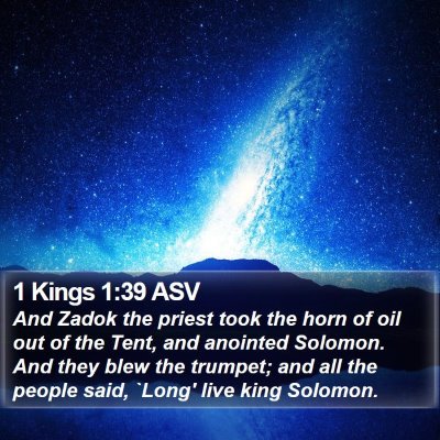 1 Kings 1:39 ASV Bible Verse Image
