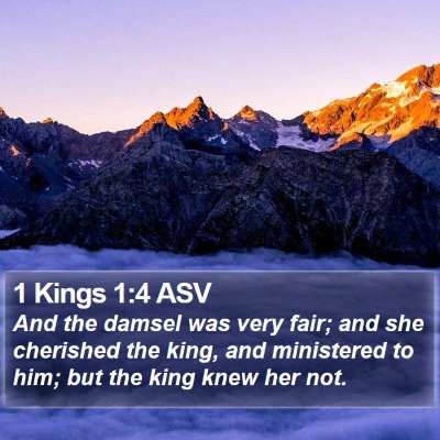 1 Kings 1:4 ASV Bible Verse Image