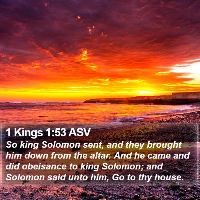 1 Kings 1:53 ASV Bible Verse Image