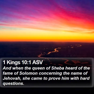 1 Kings 10:1 ASV Bible Verse Image