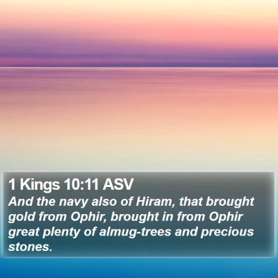 1 Kings 10:11 ASV Bible Verse Image