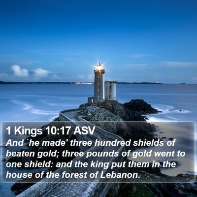 1 Kings 10:17 ASV Bible Verse Image
