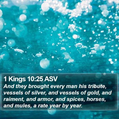 1 Kings 10:25 ASV Bible Verse Image