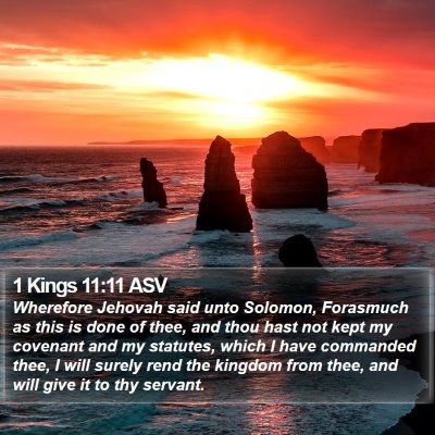 1 Kings 11:11 ASV Bible Verse Image