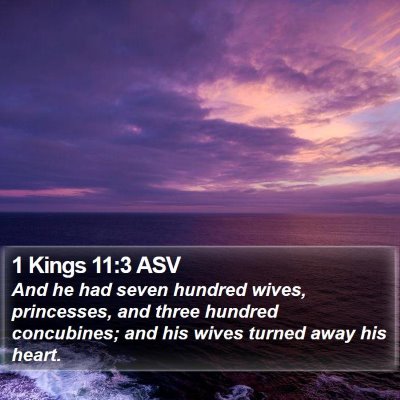 1 Kings 11:3 ASV Bible Verse Image