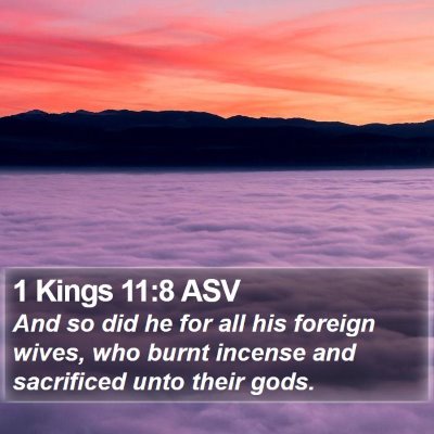 1 Kings 11:8 ASV Bible Verse Image