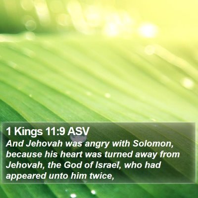 1 Kings 11:9 ASV Bible Verse Image