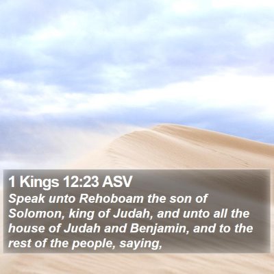 1 Kings 12:23 ASV Bible Verse Image