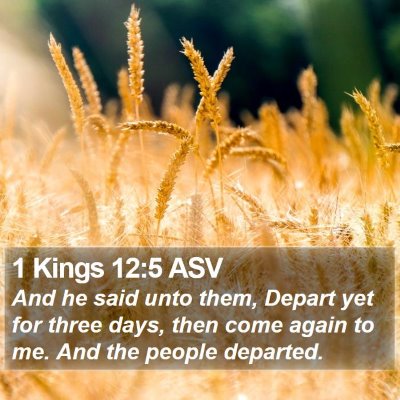 1 Kings 12:5 ASV Bible Verse Image