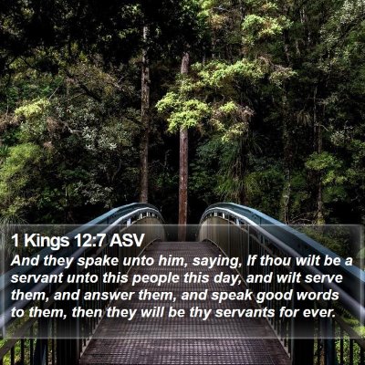 1 Kings 12:7 ASV Bible Verse Image