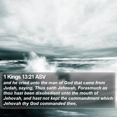 1 Kings 13:21 ASV Bible Verse Image