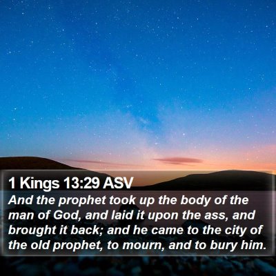 1 Kings 13:29 ASV Bible Verse Image