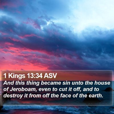1 Kings 13:34 ASV Bible Verse Image