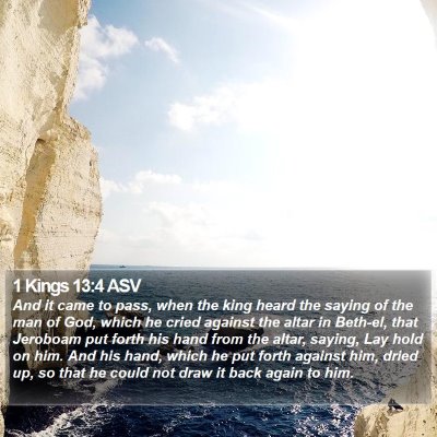 1 Kings 13:4 ASV Bible Verse Image
