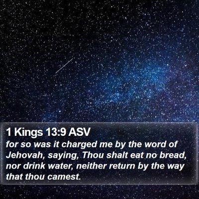 1 Kings 13:9 ASV Bible Verse Image