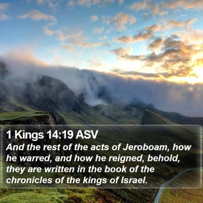 1 Kings 14:19 ASV Bible Verse Image