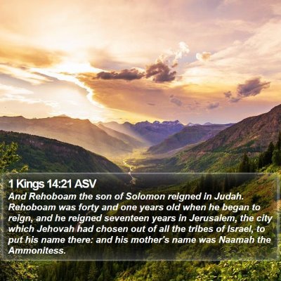 1 Kings 14:21 ASV Bible Verse Image