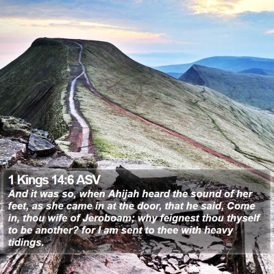 1 Kings 14:6 ASV Bible Verse Image