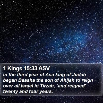 1 Kings 15:33 ASV Bible Verse Image
