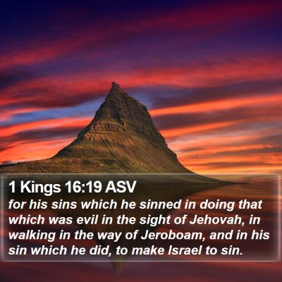 1 Kings 16:19 ASV Bible Verse Image