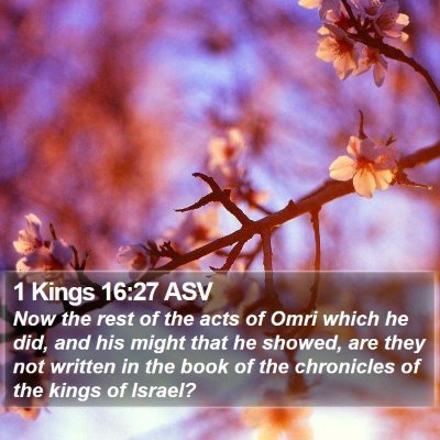 1 Kings 16:27 ASV Bible Verse Image