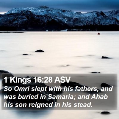 1 Kings 16:28 ASV Bible Verse Image