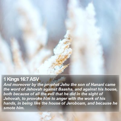1 Kings 16:7 ASV Bible Verse Image