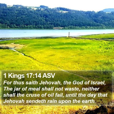 1 Kings 17:14 ASV Bible Verse Image