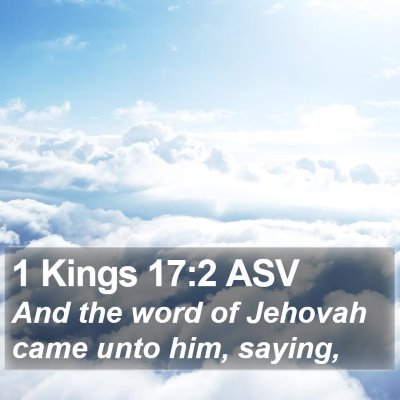 1 Kings 17:2 ASV Bible Verse Image
