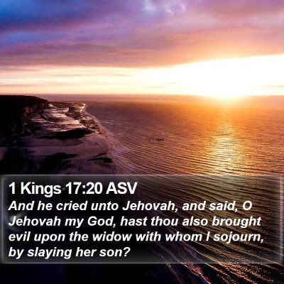 1 Kings 17:20 ASV Bible Verse Image