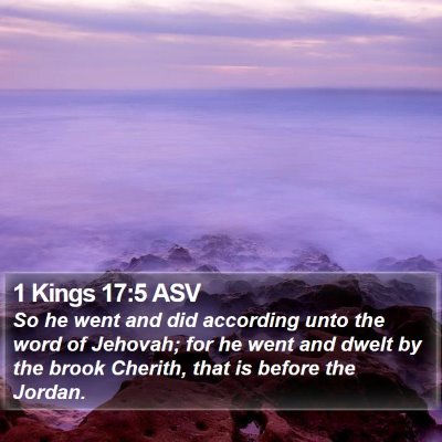 1 Kings 17:5 ASV Bible Verse Image