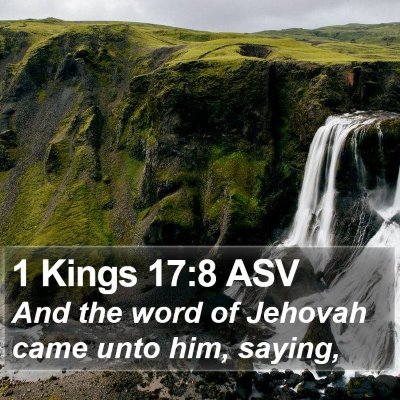 1 Kings 17:8 ASV Bible Verse Image