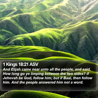 1 Kings 18:21 ASV Bible Verse Image
