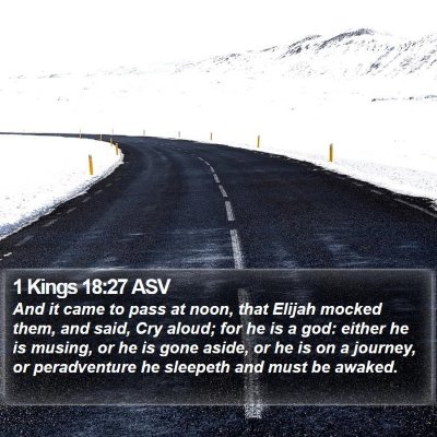 1 Kings 18:27 ASV Bible Verse Image