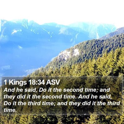 1 Kings 18:34 ASV Bible Verse Image