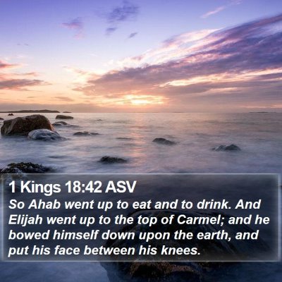 1 Kings 18:42 ASV Bible Verse Image