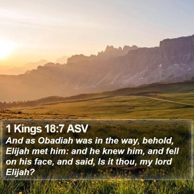 1 Kings 18:7 ASV Bible Verse Image
