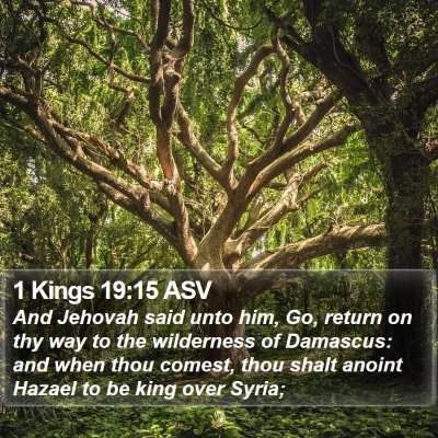 1 Kings 19:15 ASV Bible Verse Image