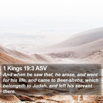1 Kings 19:3 ASV Bible Verse Image