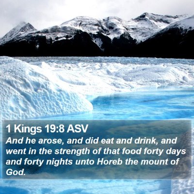 1 Kings 19:8 ASV Bible Verse Image