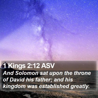 1 Kings 2:12 ASV Bible Verse Image
