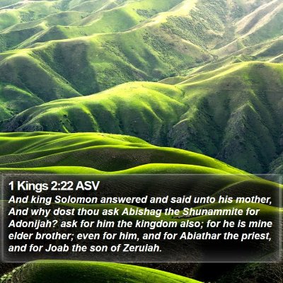 1 Kings 2:22 ASV Bible Verse Image