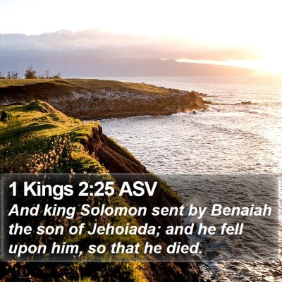 1 Kings 2:25 ASV Bible Verse Image