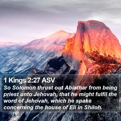 1 Kings 2:27 ASV Bible Verse Image