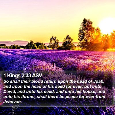 1 Kings 2:33 ASV Bible Verse Image