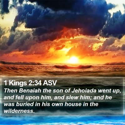 1 Kings 2:34 ASV Bible Verse Image